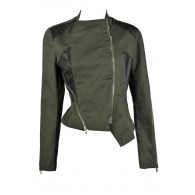 Black and Olive Green Jacket, Cute Fall Jacket
