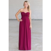 Plum Purple Maxi Bridesmaid Dress