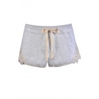 Cute Grey Shorts, Grey Lace Trim Shorts, Cute Casual Shorts, Cute Summer Shorts