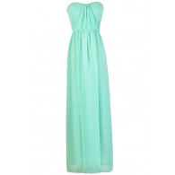 Mint Prom Dress, Mint Formal Dress, Mint and Silver Dress, Mint Chiffon Maxi Dress, Cute Mint Dress, Mint Strapless Maxi Dress