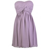 Cute Purple Dress, Purple Strapless Dress, Purple A-Line Dress, Purple Party Dress, Purple Cocktail Dress, Purple Chiffon Dress