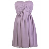 Cute Purple Dress, Purple Strapless Dress, Purple A-Line Dress, Purple Party Dress, Purple Cocktail Dress, Purple Chiffon Dress