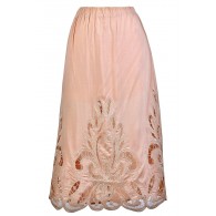 Cute Pink Skirt, Lasercut Midi Skirt, Light Pink Lasercut Skirt, Pale Pink Midi Skirt, Cute Summer Skirt