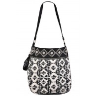 Cute Aztec Purse, Black and White Geometric Aztec Purse, Cute Beaded Purse