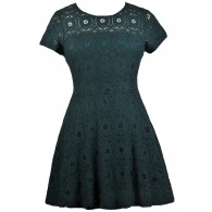 Green Lace Plus Size Dress