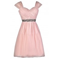 Pink Bridesmaid Dress, Cute Pink Dress, Pink Party Dress