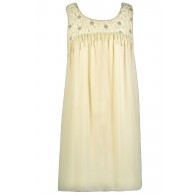 Cream Trapeze Dress, Cute Cream Dress, Cream Party Dress
