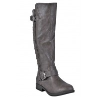 Taupe Riding Boots, Beige Riding Boots, Quilted Riding Boots