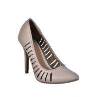 Cute Beige Pumps, Beige Pointed Toe Pumps, Nude Pumps