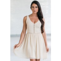 Soft and Sweet Chiffon Dress in Cream