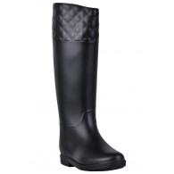 Black Rain Boots, Cute Rain Boots, Quilted Rain Boots