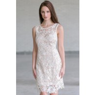 White Lace Rehearsal Dinner Dress