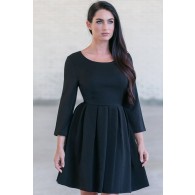 Black A-Line Party Cocktail Dress