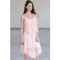 Pink Embroidered Flutter Top Dress, Cute Summer Dress, Boho Dress, Roaring 20s Dress, Great Gatsby Dress