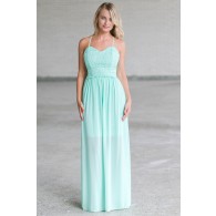 Mint Lace Maxi Dress, Cute Juniors Online Boutique Dress, Summer Dress