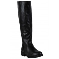 Black Zip Riding Boots, Cute Fall Boots
