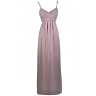 Mink Light Purple Maxi Bridesmaid Dress