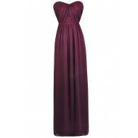 Plum Burgundy Purple Maxi Bridesmaid Dress