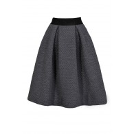 Quilted Grey Skirt, Grey A-Line Skirt, Cute Grey Skirt, Cute Fall Skirt, Cute Winter Skirt, Grey A-Line Skirt, Grey Flare Skirt