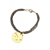 Black and Gold Bracelet, Gold Star Bracelet, Gold Star Charm Bracelet, Cute Gold Jewelry