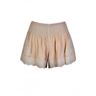 Cute Beige Shorts, Beige Embroidered Shorts, Beige and Ivory Shorts, Cute Summer Shorts, Cute Beige Shorts