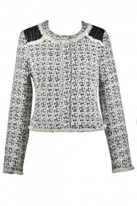 Black and White Tweed Jacket