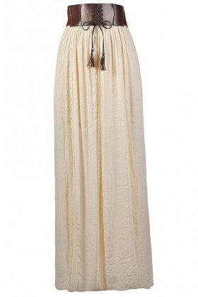 Cute Maxi Skirt, Beige Maxi Skirt, Prairie Maxi Skirt