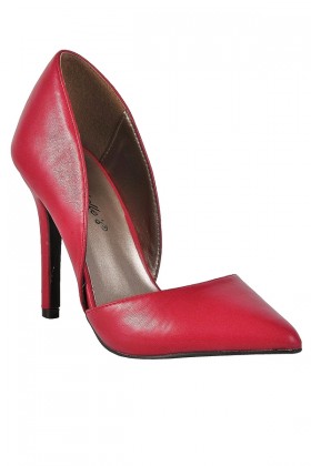 Hot Pink Pumps, Pink D'orsay Pumps, Fuchsia Pointed Toe Pumps