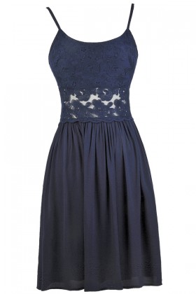 Cute Blue Dress, Blue Lace Dress, Cute Sundress, Cute Summer Dress, Blue Party Dress