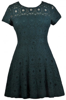 Green Lace Plus Size Dress