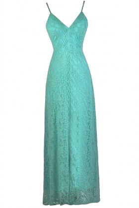 Jade Lace Maxi Dress, Teal Green Lace Maxi