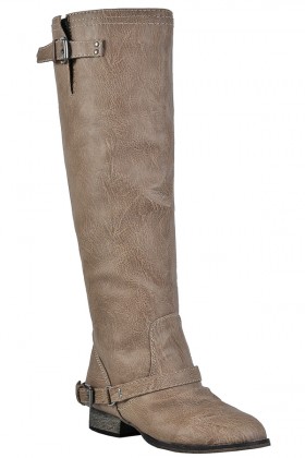 Beige Riding Boots, Cute Fall Boots, Red Zipper Boots