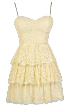 Cream Tiered Lace Top, Cute Cream Top, Cream Bustier Lace Top