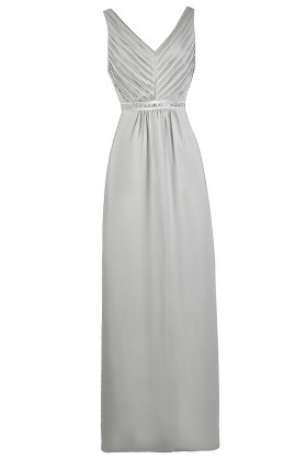 Grey maxi Bridesmaid Dress, Cute Grey Dress, Grey Prom Dress