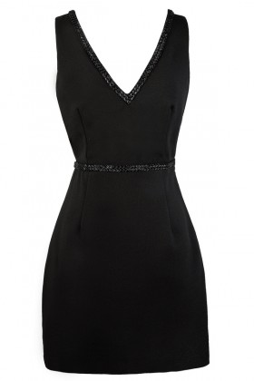 Cute Little Black Dress, Black Cocktail Dress, Black Beaded Dress