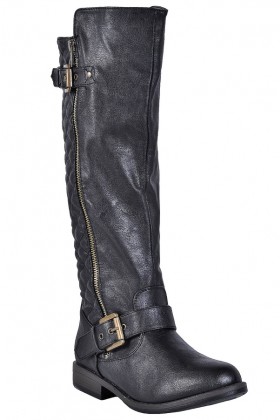 Black Quilted Riding Boots, Cute Black Boots, Fall Boots