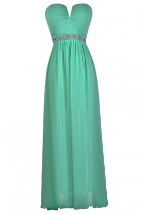 Jade Green Beaded Maxi Dress Online, Jade Green Maxi Bridesmaid Dress