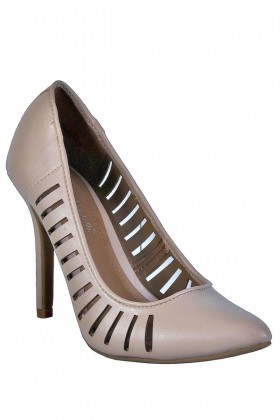 Cute Beige Pumps, Beige Pointed Toe Pumps, Nude Pumps