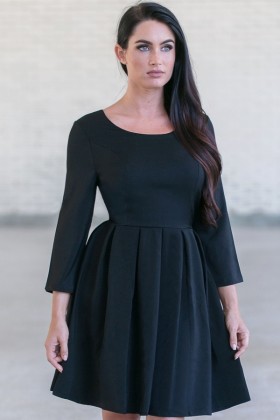 Black A-Line Party Cocktail Dress