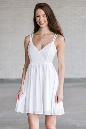 Off White Strappy party Dress, Cute Ivory Summer Dress