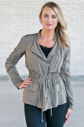 Olive Green Jacket, Cute Fall Jacket