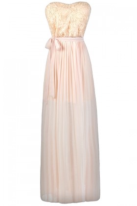 Pale yellow maxi bridesmaid dress, yellow prom or formal dress