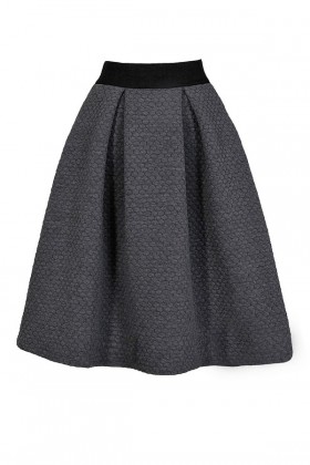 Quilted Grey Skirt, Grey A-Line Skirt, Cute Grey Skirt, Cute Fall Skirt, Cute Winter Skirt, Grey A-Line Skirt, Grey Flare Skirt