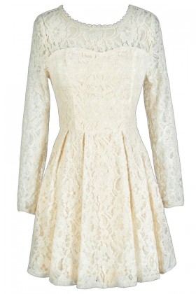 Cream Lace Dress, Ivory Lace Dress, Longsleeve Lace Dress, Lace A-Line Dress, Ivory Lace A-Line Dress, Cream Lace A-Line Dress, Beige Lace Dress, Ivory Lace Rehearsal Dinner Dress, Beige Lace Rehearsal Dinner Dress, Cream Lace Rehearsal Dinner Dress, Ivor