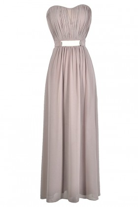 Light Purple Mink Bridesmaid Maxi Dress