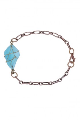 Sea Glass Bracelet, Cute Blue Bracelet, Cute Turquoise Bracelet, Baby Blue Bracelet, Cute Jewelry, Cute Bracelet, Glass Stone Bracelet, Glass Stone Jewelry, Blue Glass Bracelet, Wire Wrapped Jewelry, Wire Wrapped Bracelet