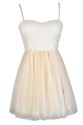 Tulle Party Dress, Beige Tulle Dress, Tulle Cocktail Dress, Tulle Ballerina Dress, Ivory and Beige Party Dress, Ivory and Beige Cocktail Dress, Beige Tulle Party Dress, Beige Tulle Cocktail Dress, Beige Summer Dress, Cute Party Dress, Cute Bridal Shower D