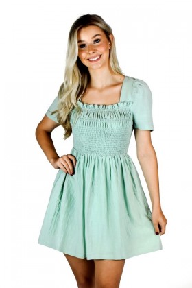 Light Sage Green A-Line Summer Sundress for Women