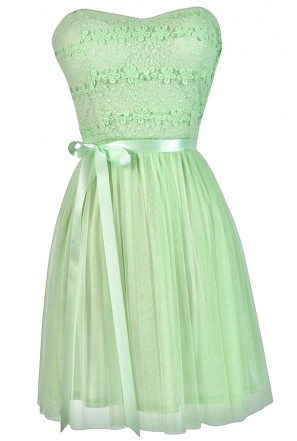 green cute dresses