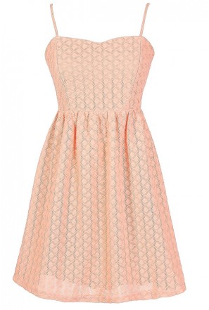 Peach Dresses | Peach Lace Dresses | Peach Party Dresses | Lily Boutique